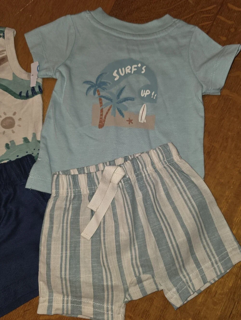 Bundled Set of 3 NWT 2-Piece Infant Boy's NEWBORN Outfits from CARTER'S